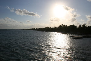 sunset, belize, san pedro, palapa, bar, rehearsal dinner